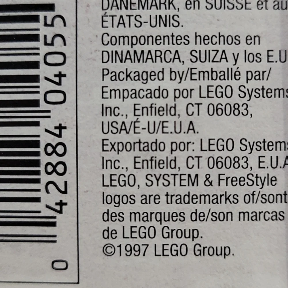 NEW RARE 1997 LEGO System 4055 SEALED Freestyle 320 Special Pieces Value Bucket